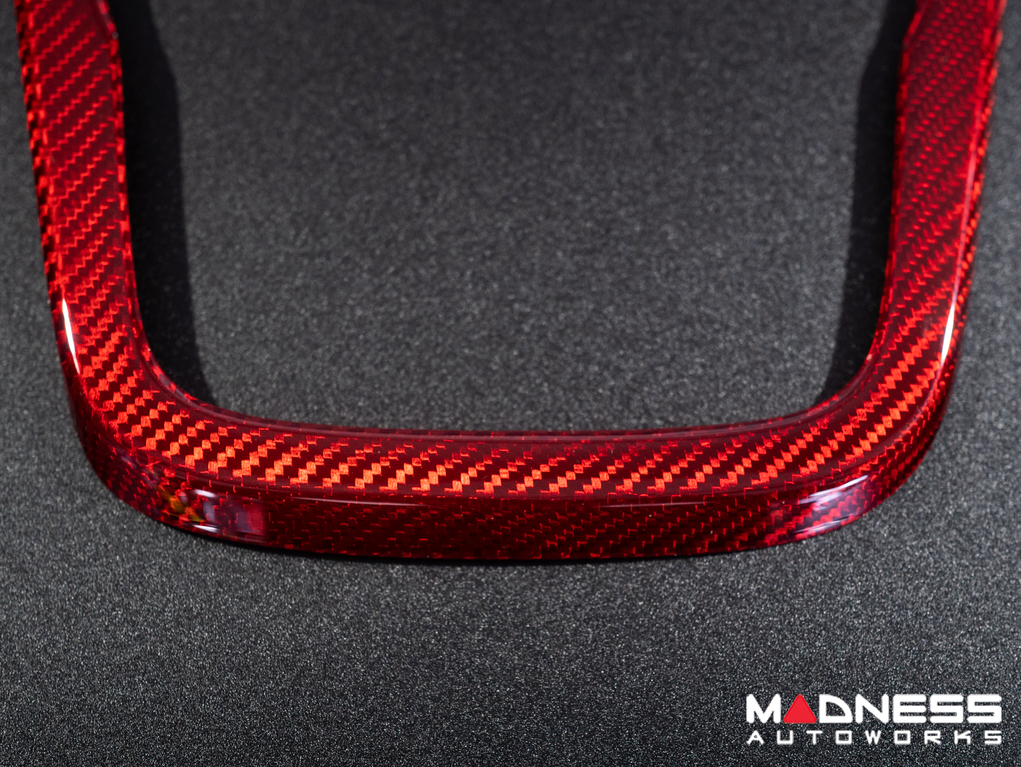 Jaguar F-TYPE Interior Trim - Carbon Fiber - Center Console Cover - Red Candy